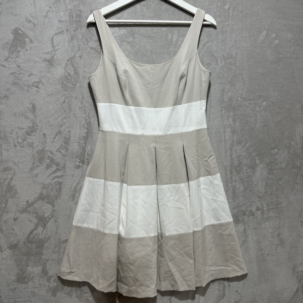 Lauren Ralph Lauren Women's Dress Size 8 Sleeveless Pleated Fit Flare Back Zip